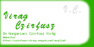 virag czirfusz business card