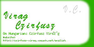 virag czirfusz business card